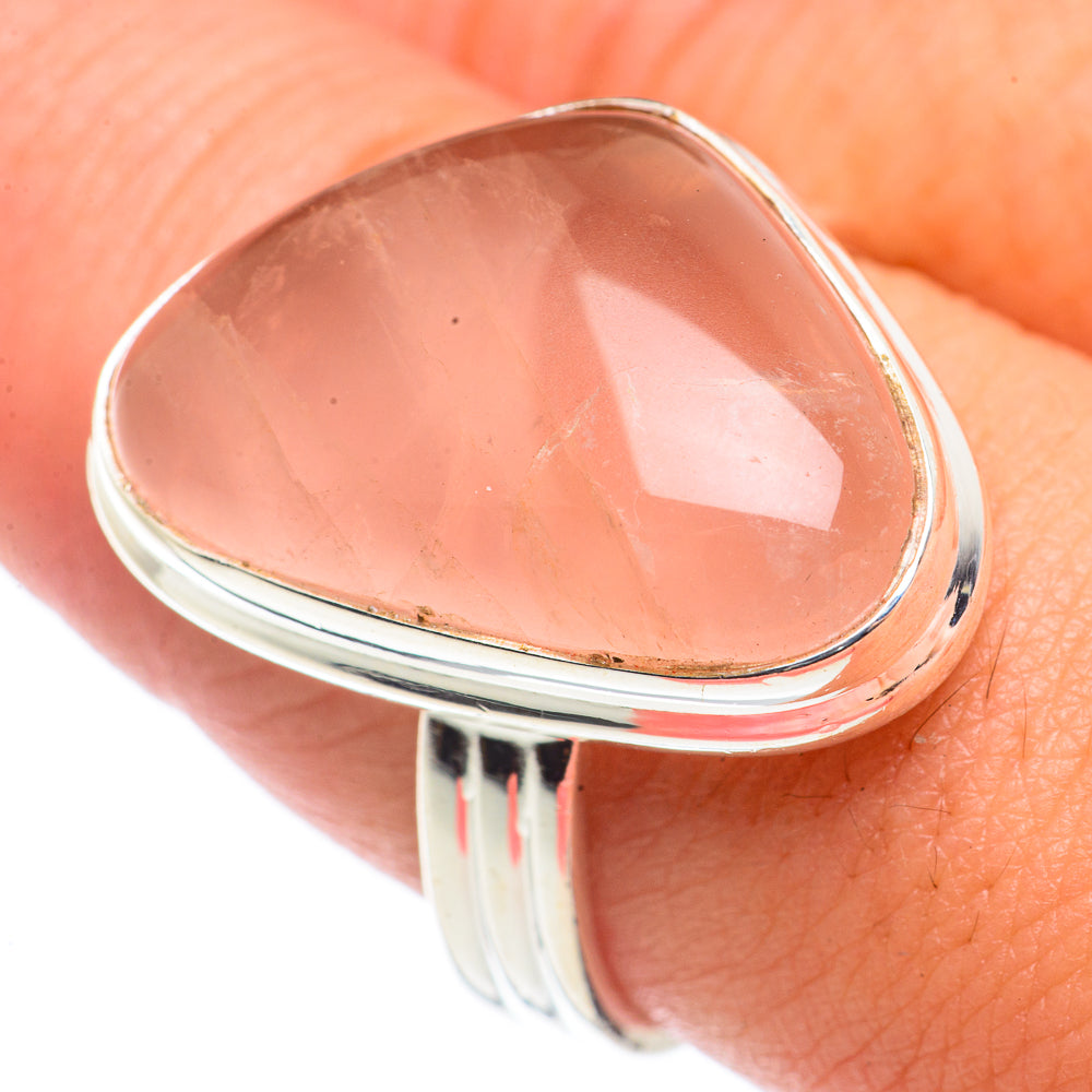 Rose Quartz Rings handcrafted by Ana Silver Co - RING71135