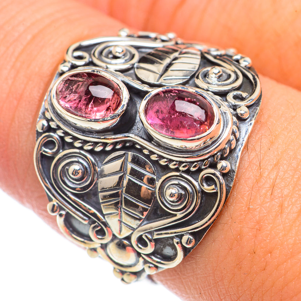 Pink Tourmaline Rings handcrafted by Ana Silver Co - RING71136