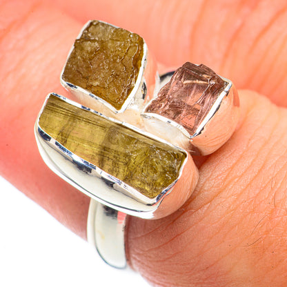 Green Tourmaline Rings handcrafted by Ana Silver Co - RING71147