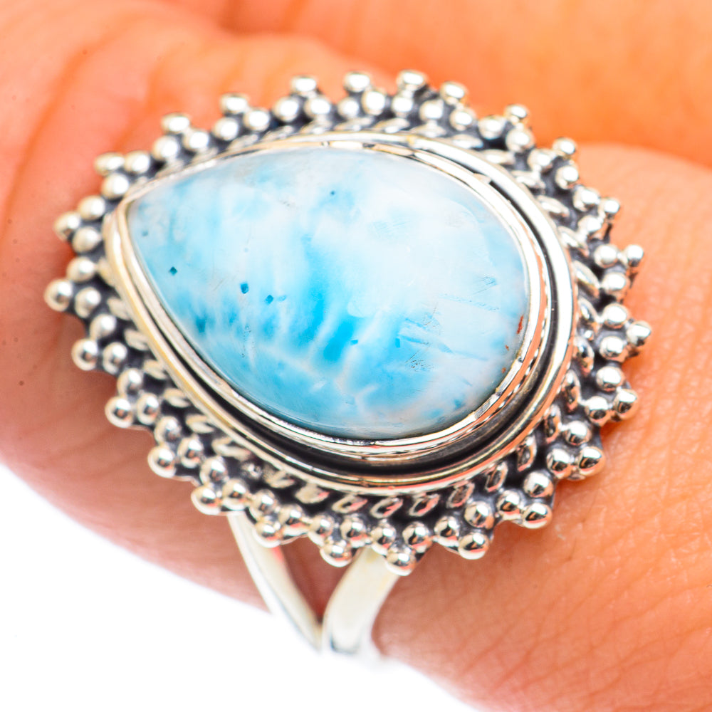 Larimar Rings handcrafted by Ana Silver Co - RING71156