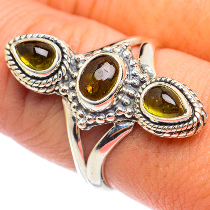 Green Tourmaline Rings handcrafted by Ana Silver Co - RING71157