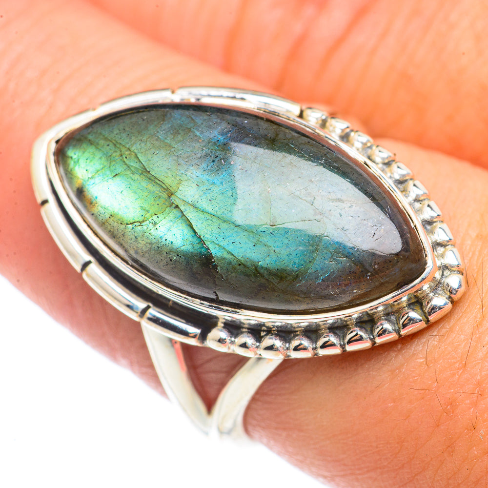 Labradorite Rings handcrafted by Ana Silver Co - RING71158