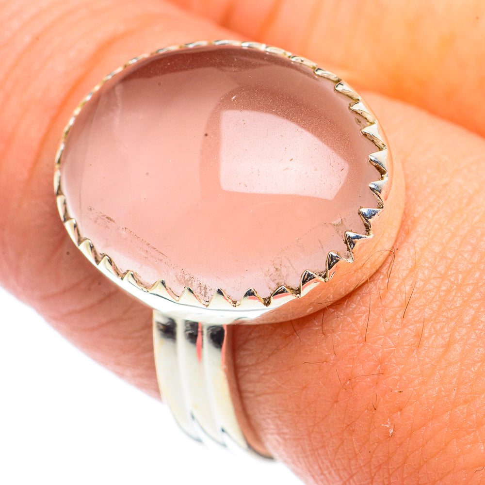 Rose Quartz Rings handcrafted by Ana Silver Co - RING71166