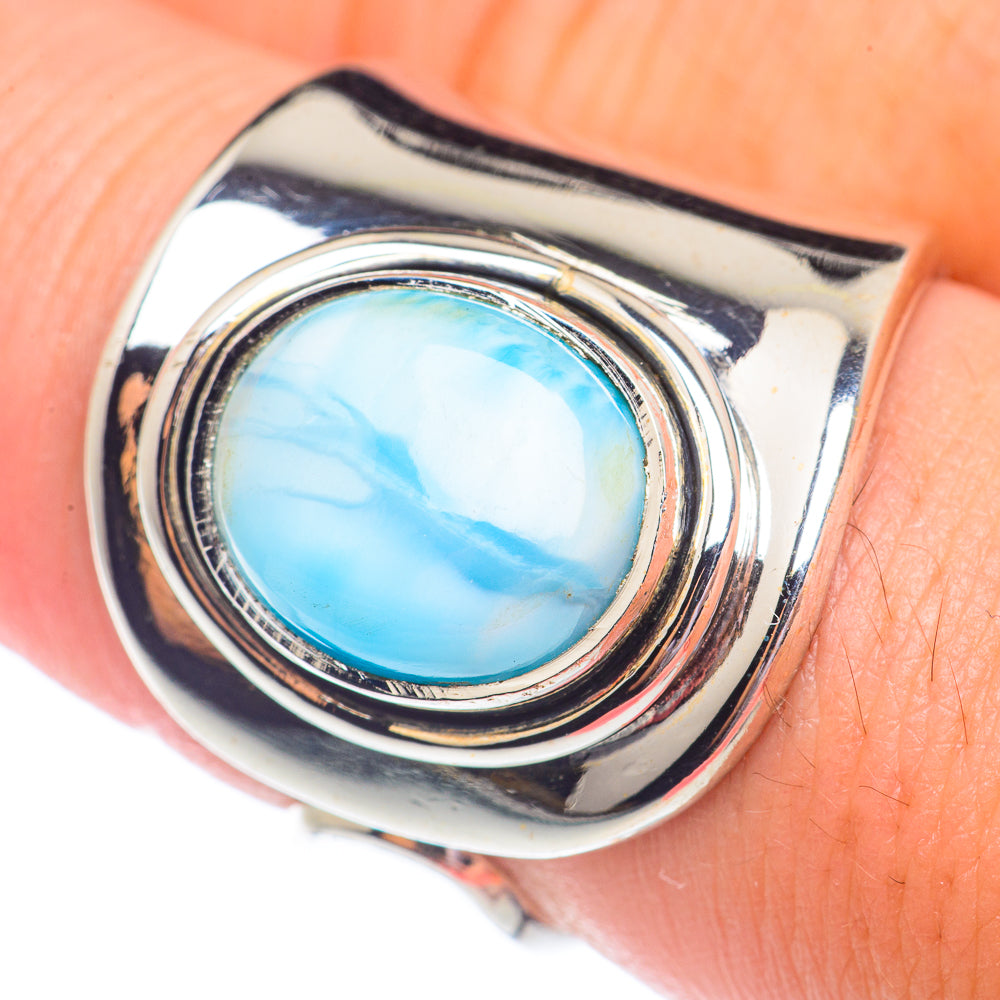 Larimar Rings handcrafted by Ana Silver Co - RING71185