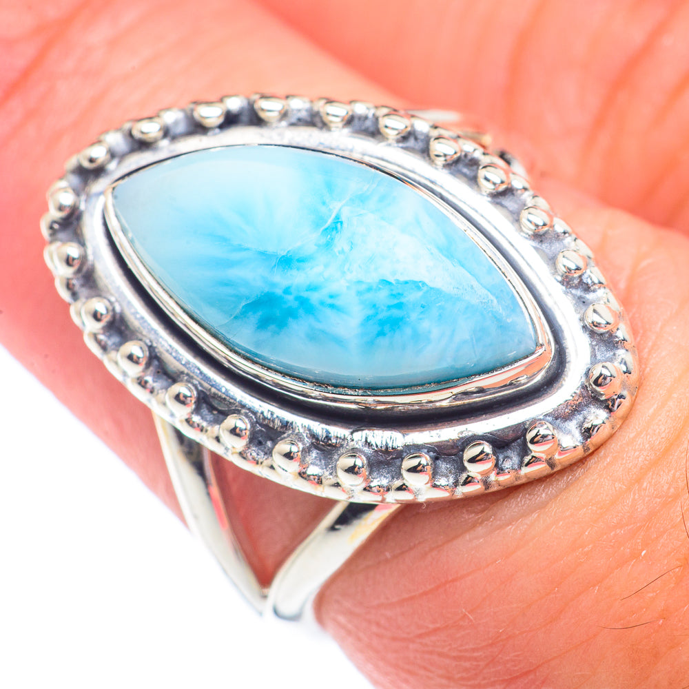 Larimar Rings handcrafted by Ana Silver Co - RING71187