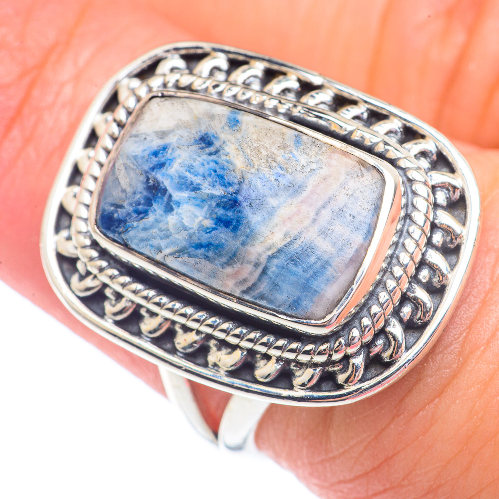 Blue Scheelite Rings handcrafted by Ana Silver Co - RING71191