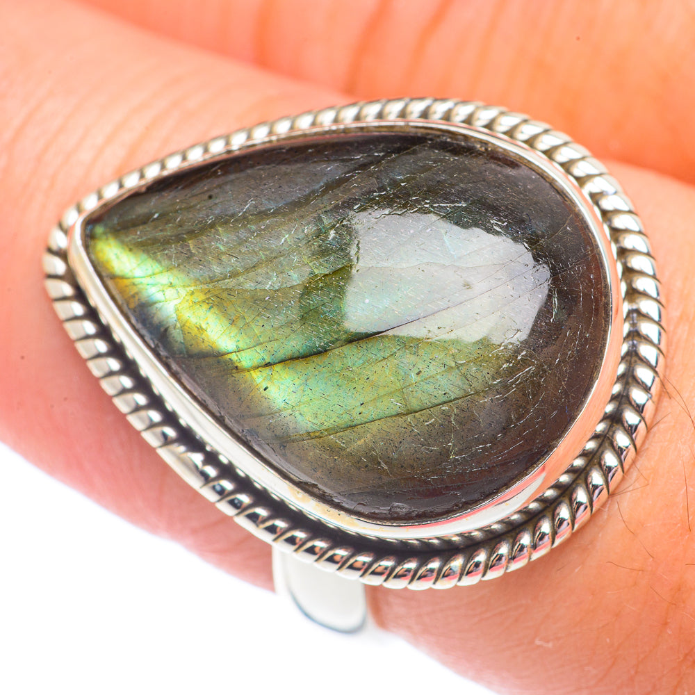 Labradorite Rings handcrafted by Ana Silver Co - RING71193