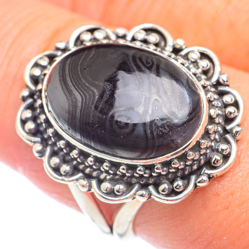 Psilomelane Rings handcrafted by Ana Silver Co - RING71214