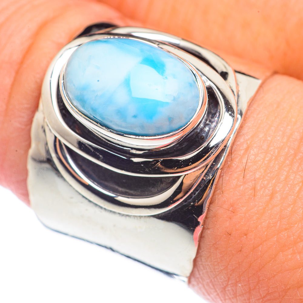 Larimar Rings handcrafted by Ana Silver Co - RING71225