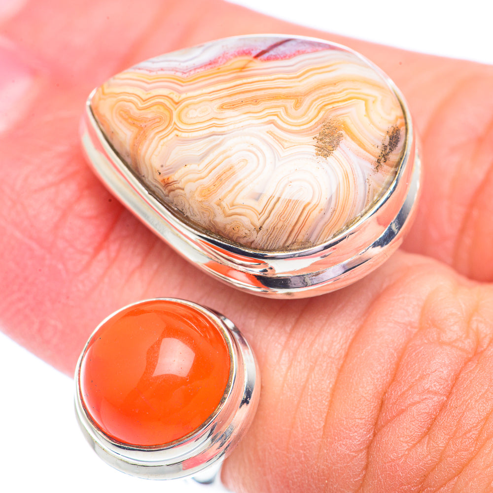 Scolecite Rings handcrafted by Ana Silver Co - RING71241