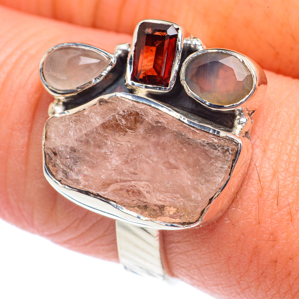 Rose Quartz Rings handcrafted by Ana Silver Co - RING71243