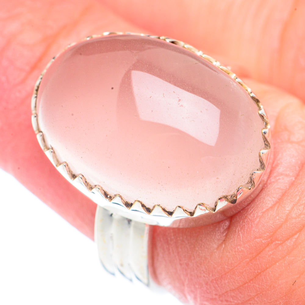 Rose Quartz Rings handcrafted by Ana Silver Co - RING71246