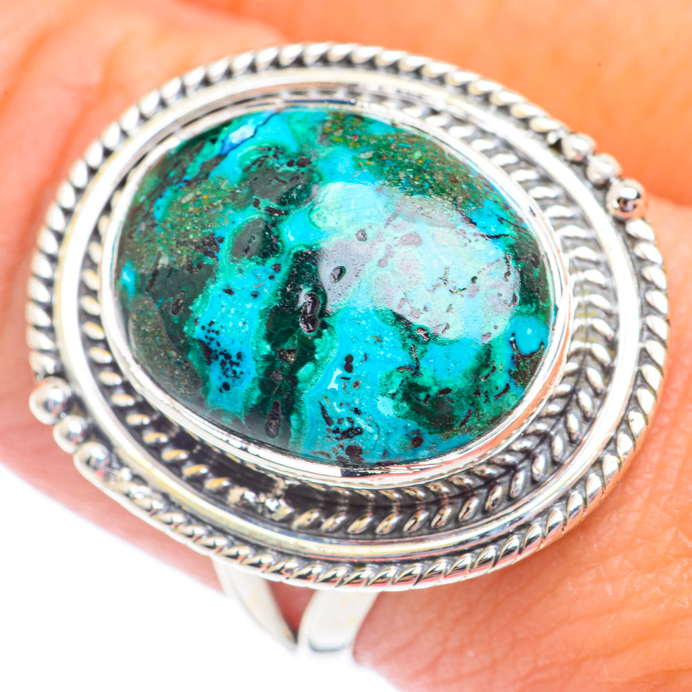 Chrysocolla Rings handcrafted by Ana Silver Co - RING71261