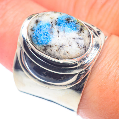 K2 Blue Azurite Rings handcrafted by Ana Silver Co - RING71265