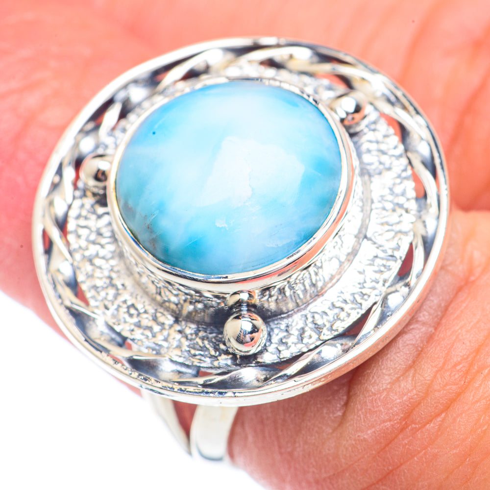 Larimar Rings handcrafted by Ana Silver Co - RING71267