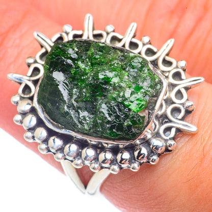 Green Tourmaline Rings handcrafted by Ana Silver Co - RING71271