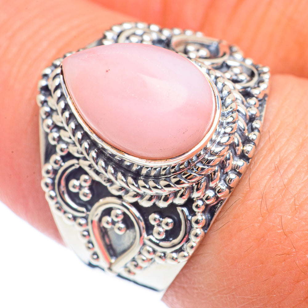 Pink Opal Rings handcrafted by Ana Silver Co - RING71281