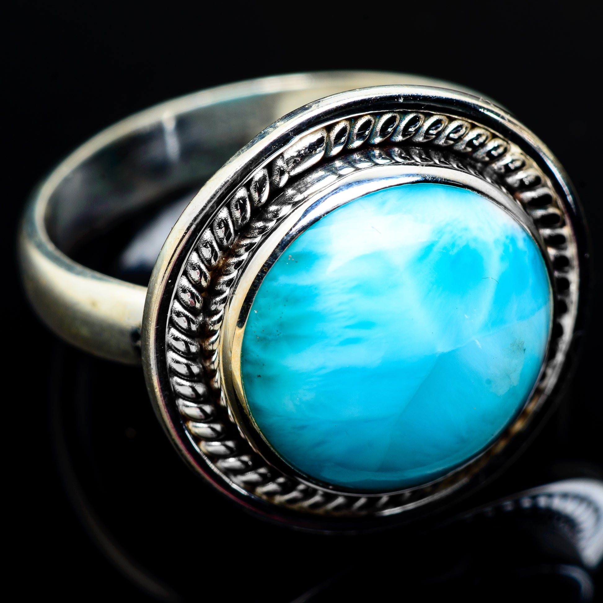 Larimar Rings handcrafted by Ana Silver Co - RING7130