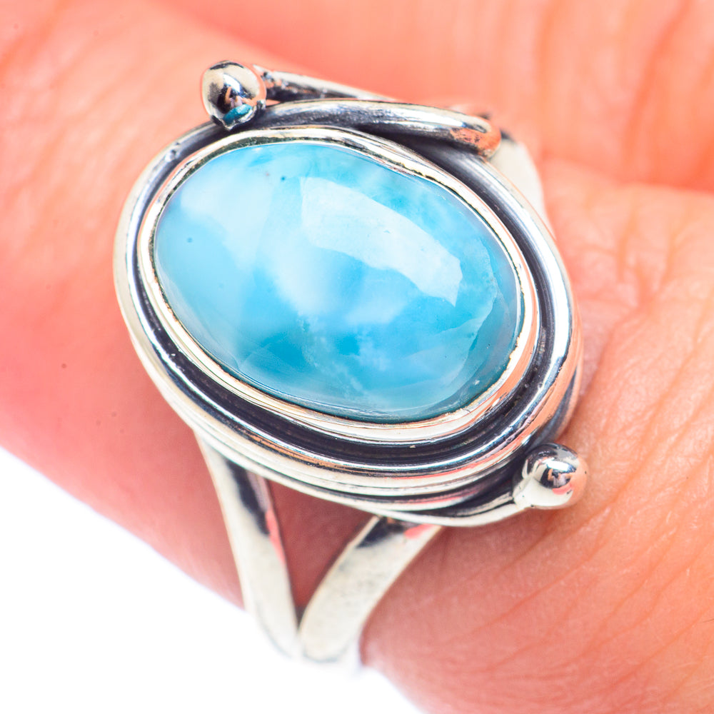Larimar Rings handcrafted by Ana Silver Co - RING71305