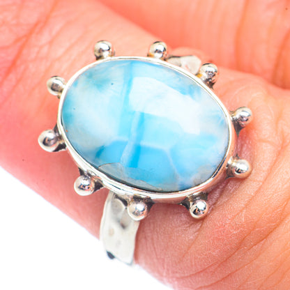 Larimar Rings handcrafted by Ana Silver Co - RING71306