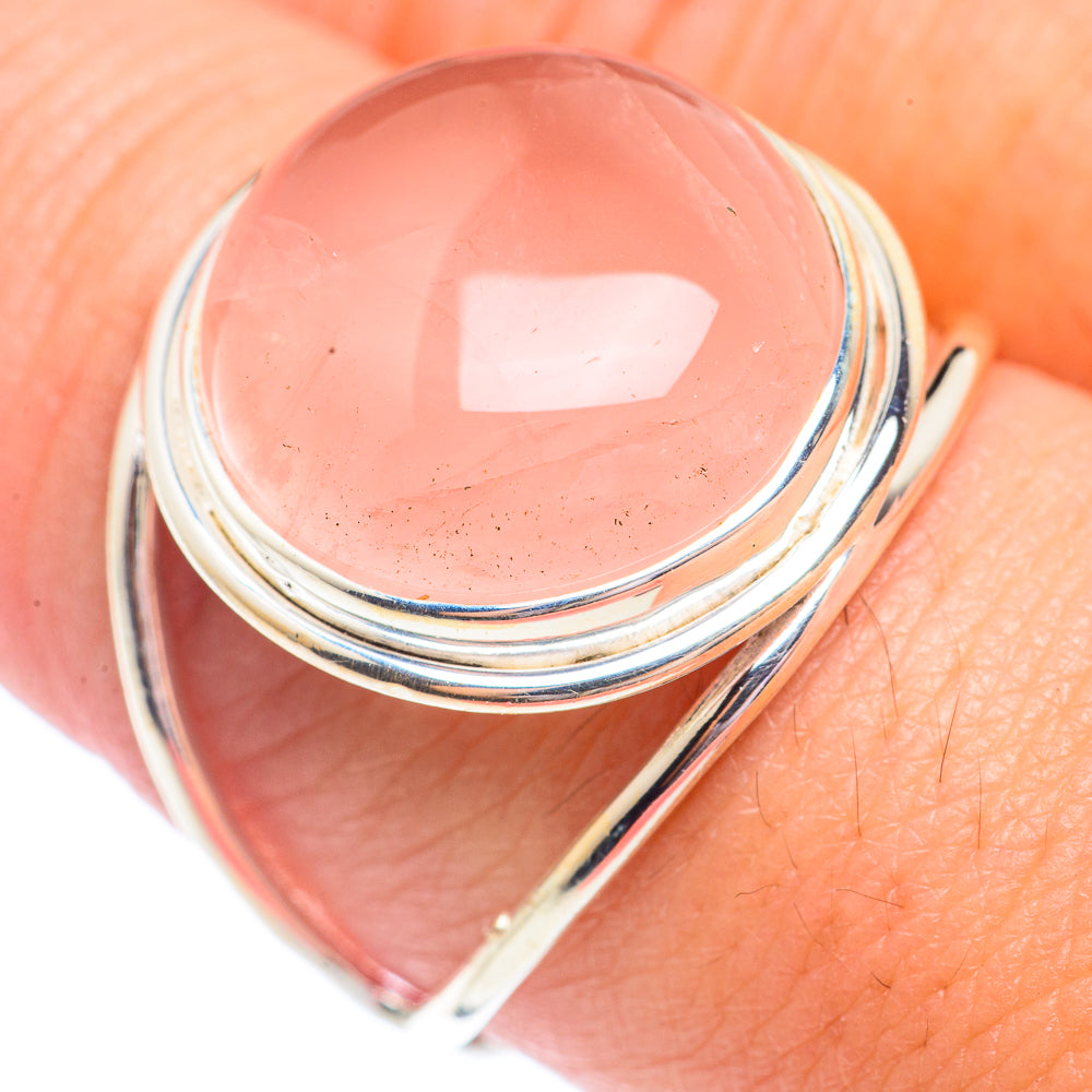 Rose Quartz Rings handcrafted by Ana Silver Co - RING71318