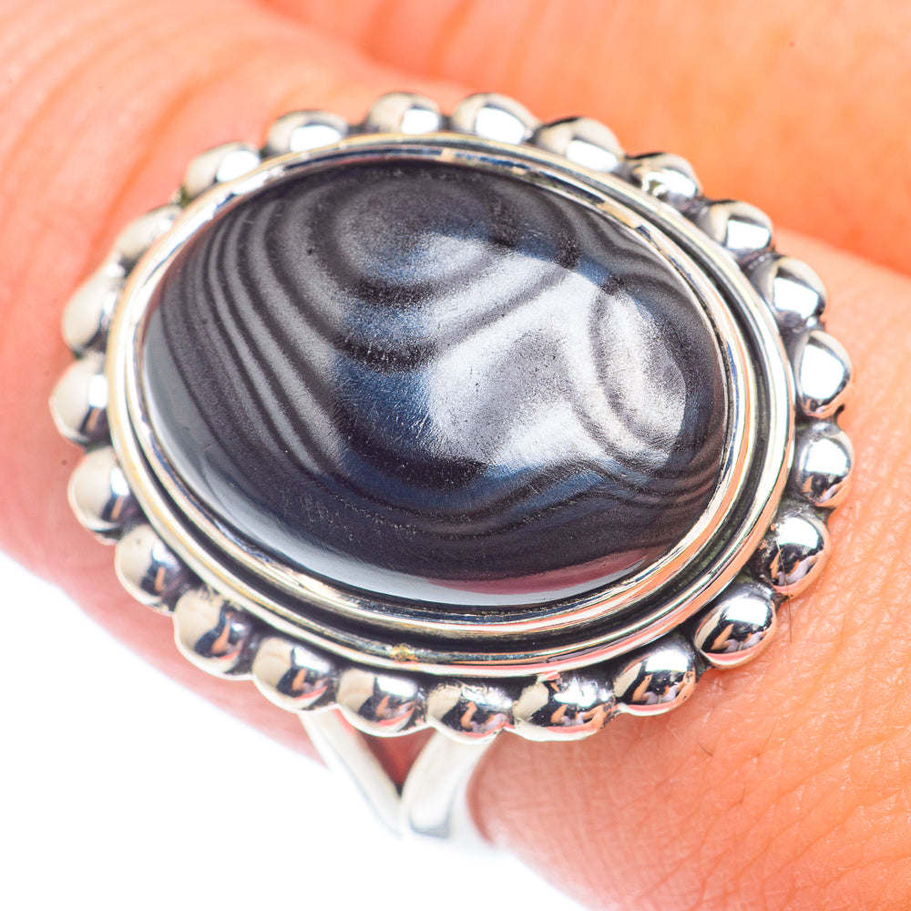 Psilomelane Rings handcrafted by Ana Silver Co - RING71327