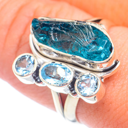 Blue Fluorite Rings handcrafted by Ana Silver Co - RING71340