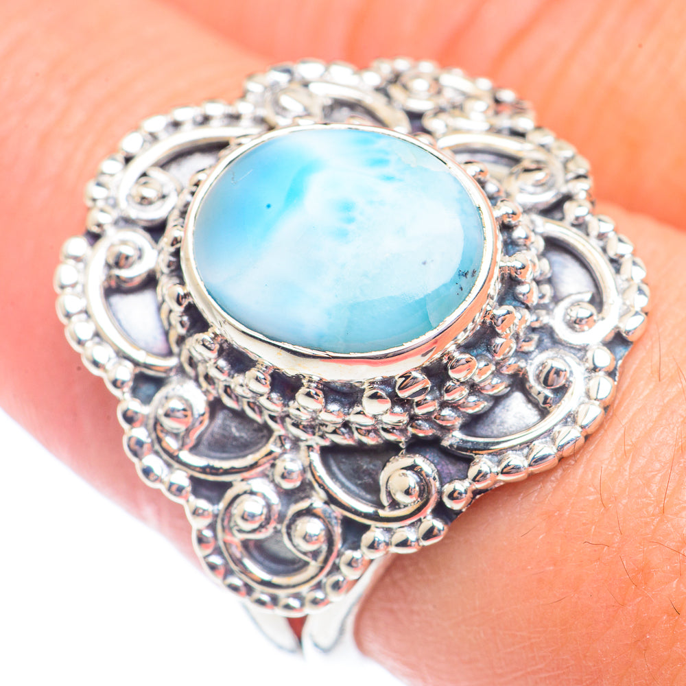 Larimar Rings handcrafted by Ana Silver Co - RING71343