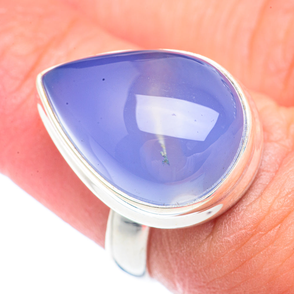 Aqua Chalcedony Rings handcrafted by Ana Silver Co - RING71344