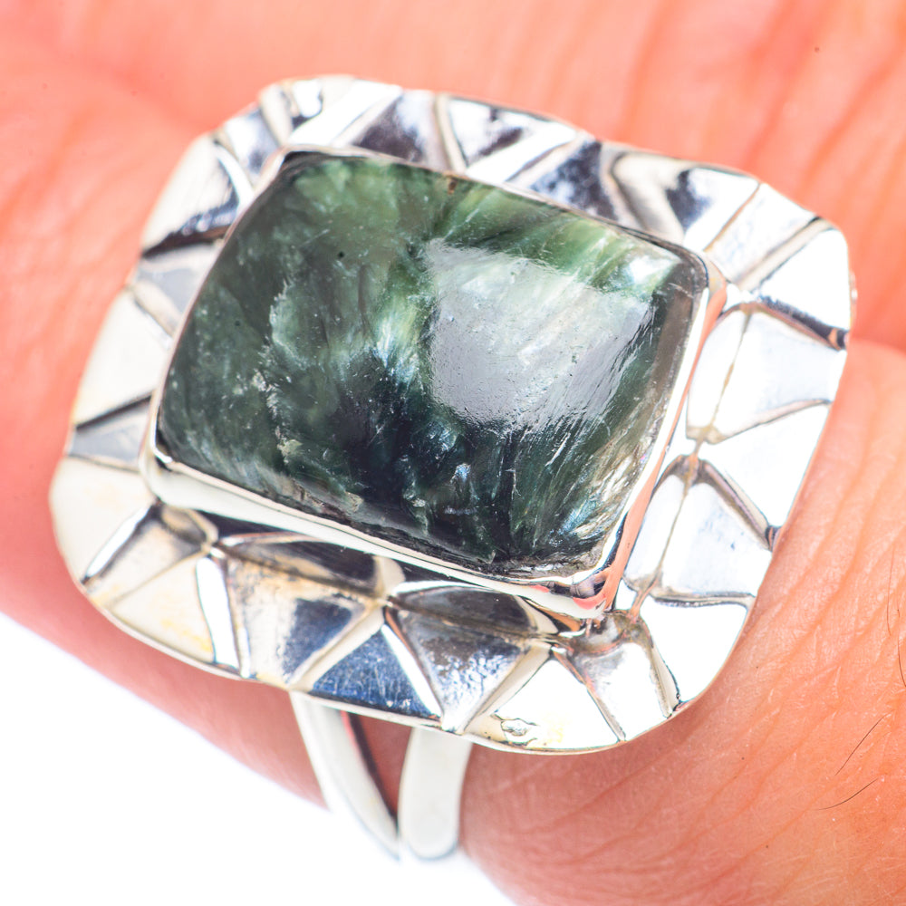 Seraphinite Rings handcrafted by Ana Silver Co - RING71345