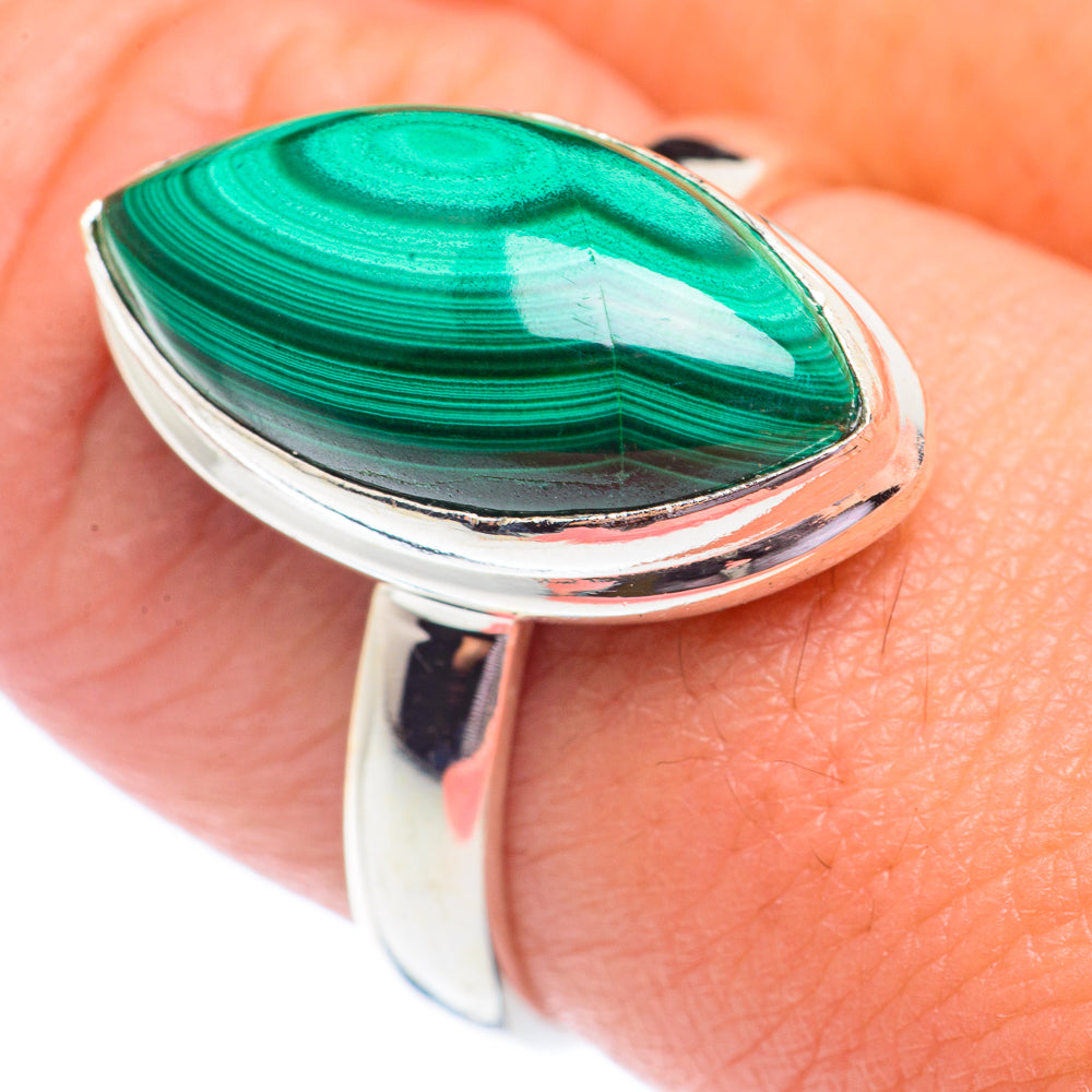 Malachite Rings handcrafted by Ana Silver Co - RING71346
