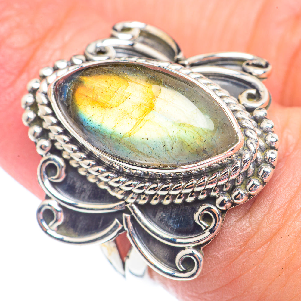 Labradorite Rings handcrafted by Ana Silver Co - RING71348