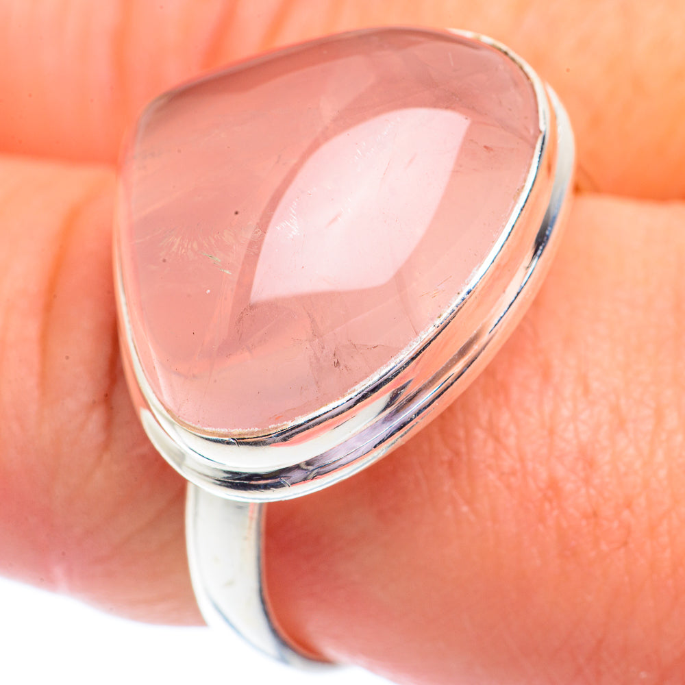 Rose Quartz Rings handcrafted by Ana Silver Co - RING71355