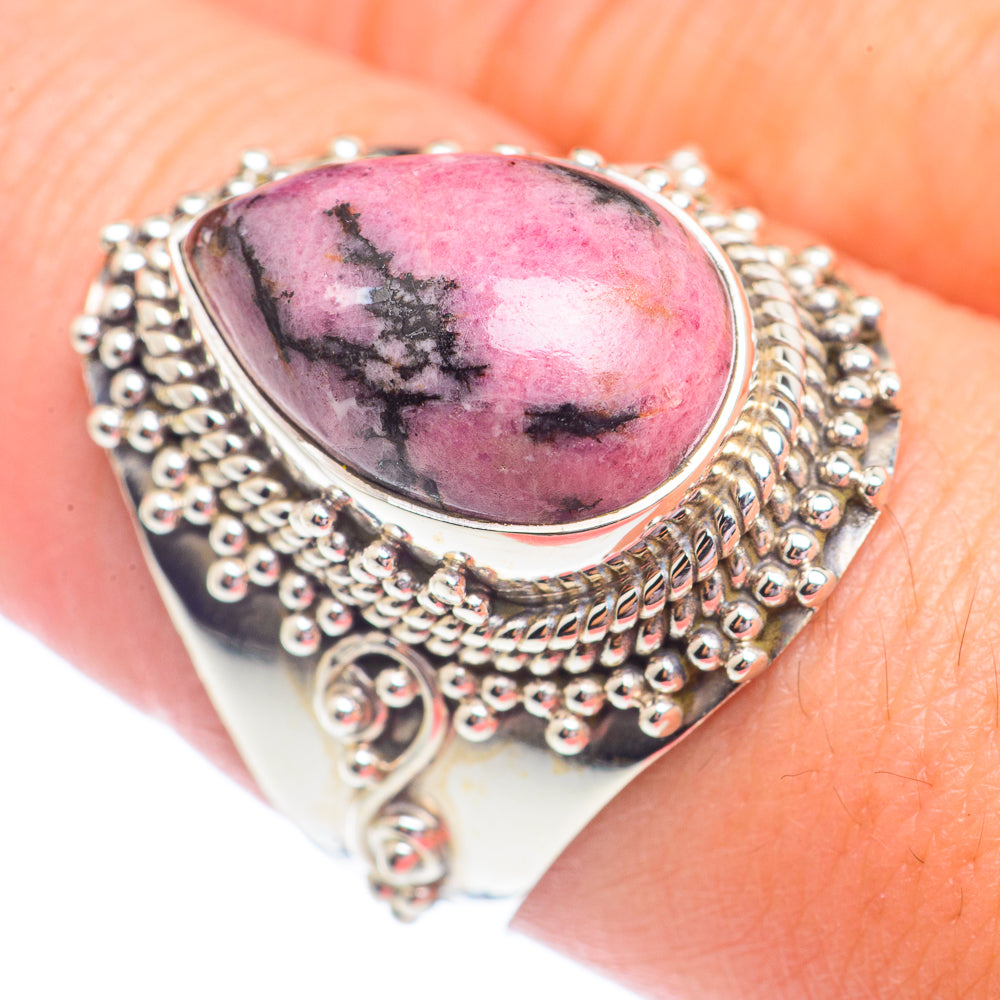 Rhodonite Rings handcrafted by Ana Silver Co - RING71358