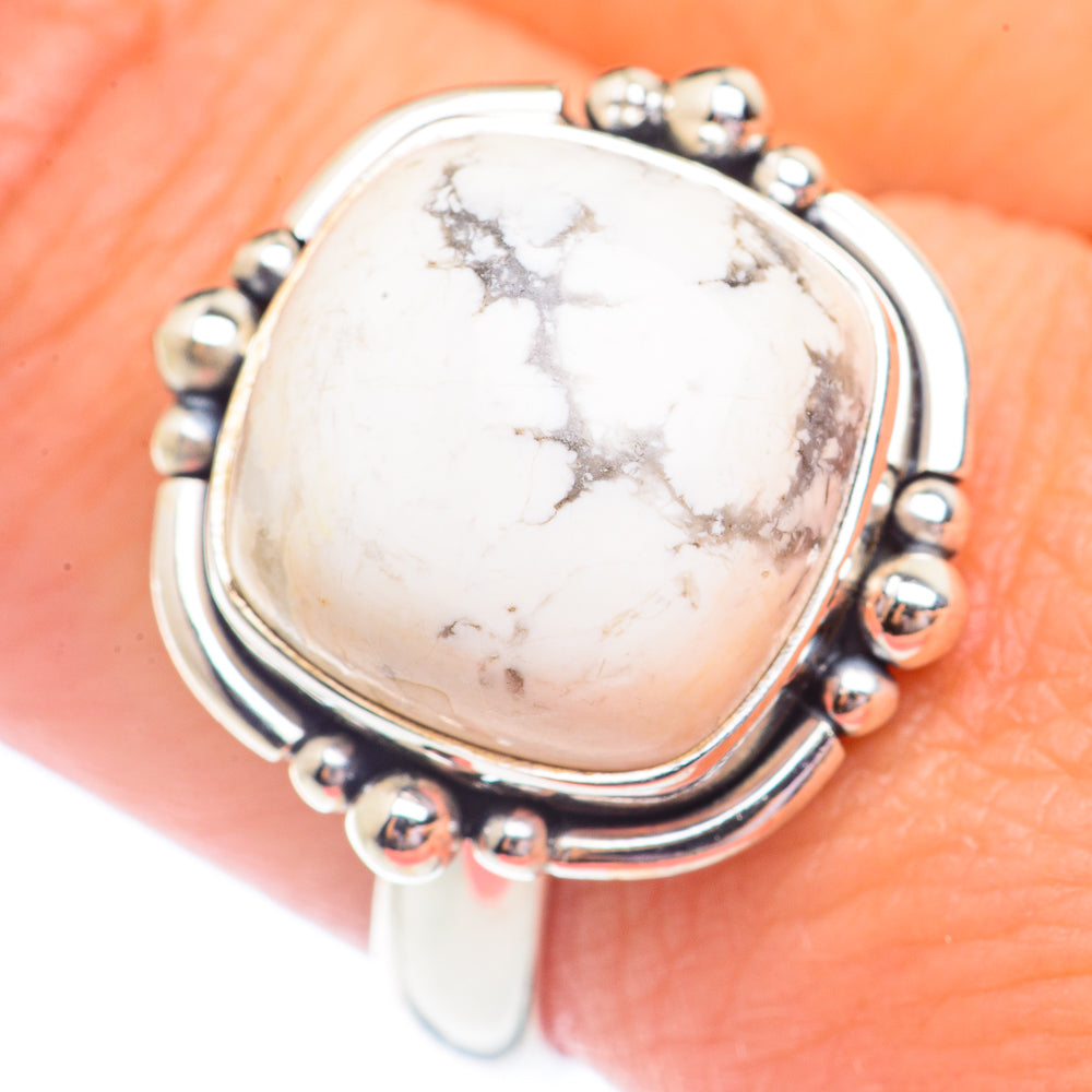 Howlite Rings handcrafted by Ana Silver Co - RING71366