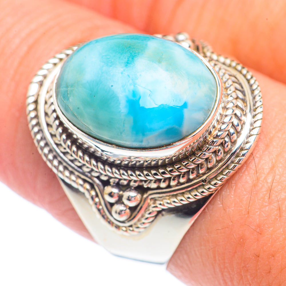 Larimar Rings handcrafted by Ana Silver Co - RING71373