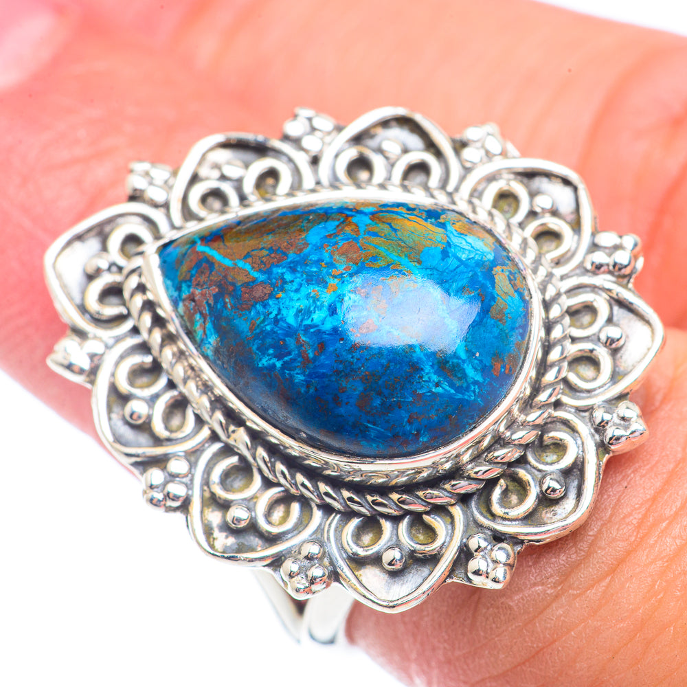 Chrysocolla Rings handcrafted by Ana Silver Co - RING71375