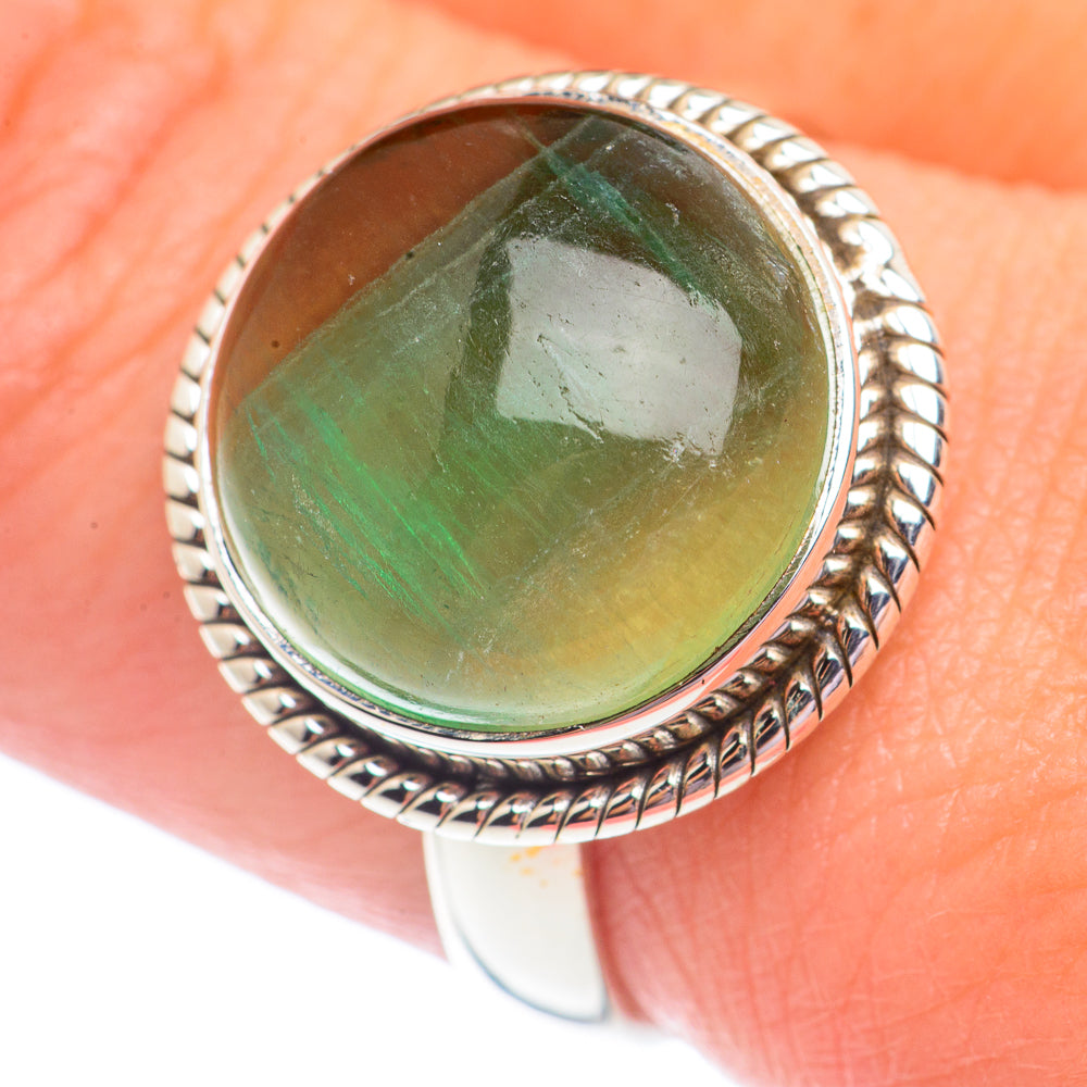 Green Fluorite Rings handcrafted by Ana Silver Co - RING71382
