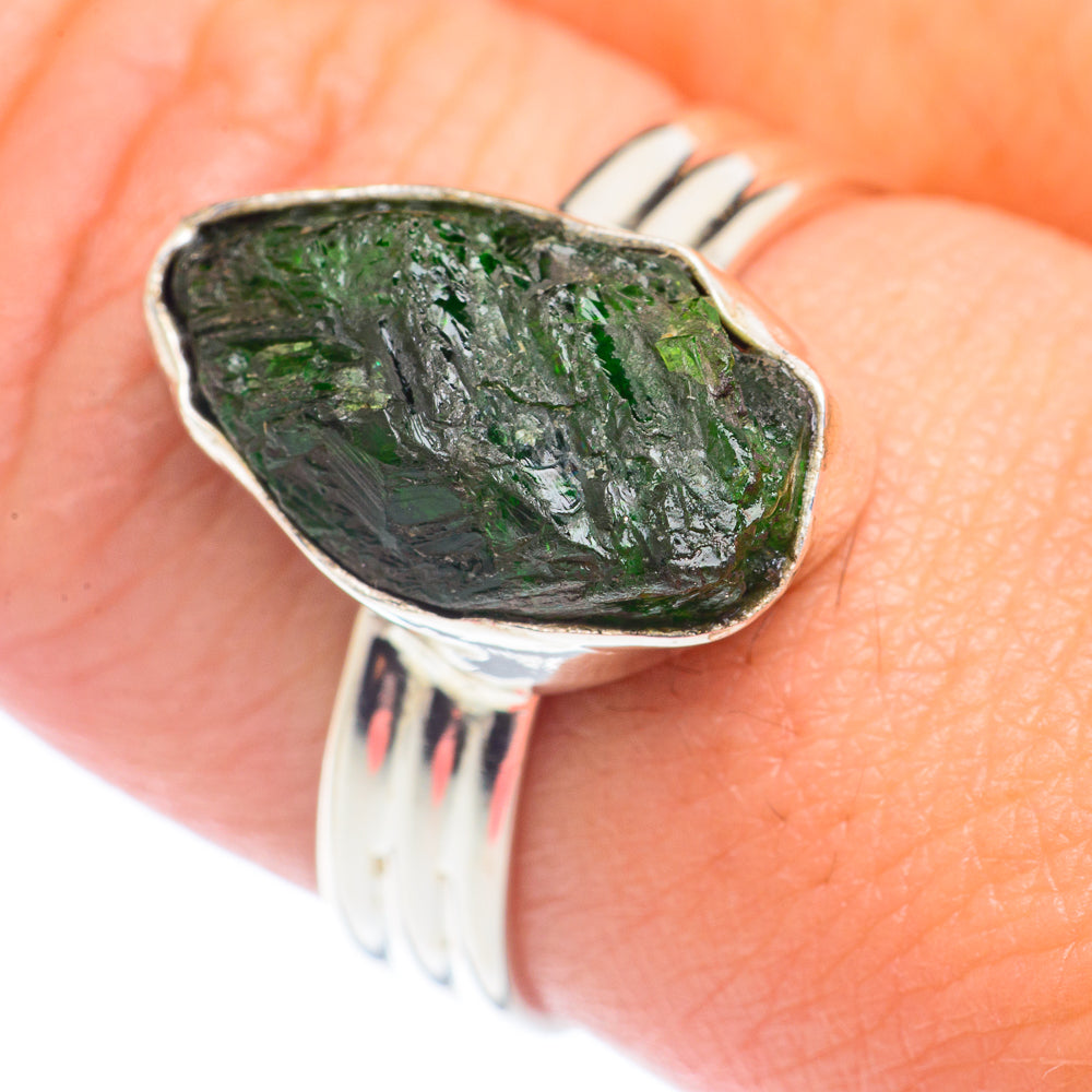 Green Tourmaline Rings handcrafted by Ana Silver Co - RING71383