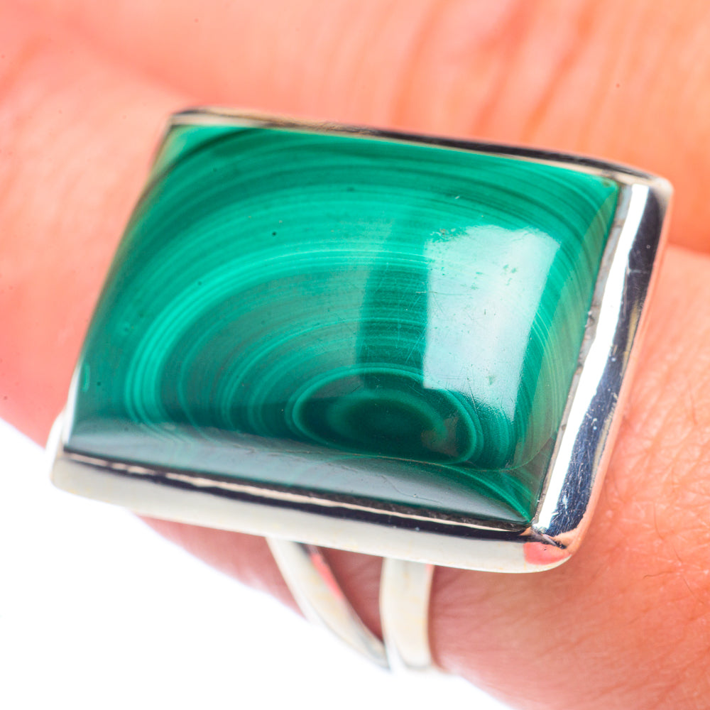 Malachite Rings handcrafted by Ana Silver Co - RING71385