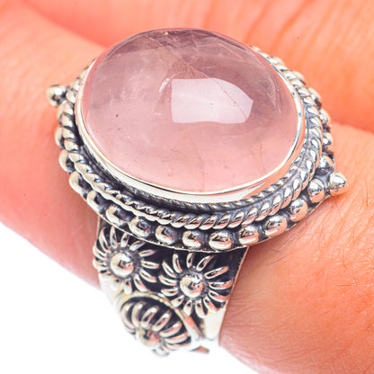 Rose Quartz Rings handcrafted by Ana Silver Co - RING71398