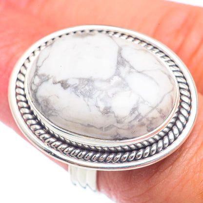 Howlite Rings handcrafted by Ana Silver Co - RING71409