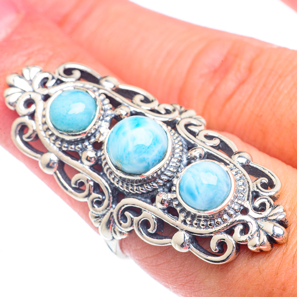 Larimar Rings handcrafted by Ana Silver Co - RING71420