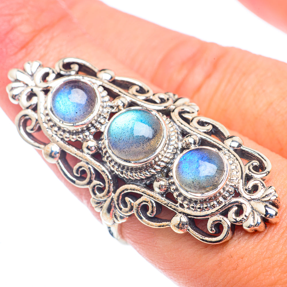 Labradorite Rings handcrafted by Ana Silver Co - RING71423