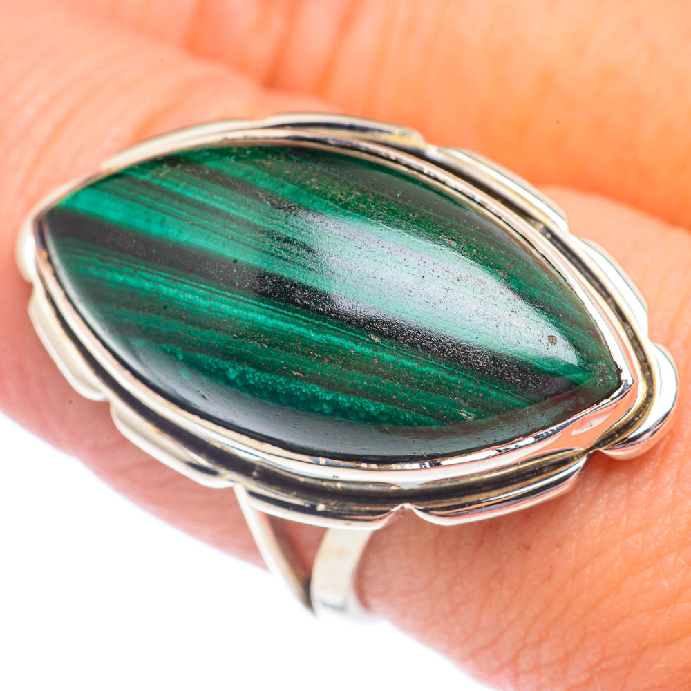 Malachite Rings handcrafted by Ana Silver Co - RING71429