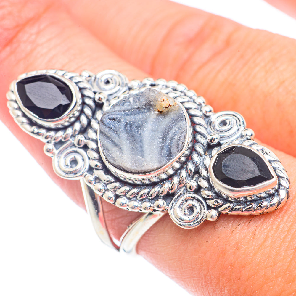 Desert Druzy Rings handcrafted by Ana Silver Co - RING71459