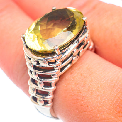 Lemon Chrysoprase Rings handcrafted by Ana Silver Co - RING71460