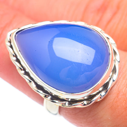 Aqua Chalcedony Rings handcrafted by Ana Silver Co - RING71462