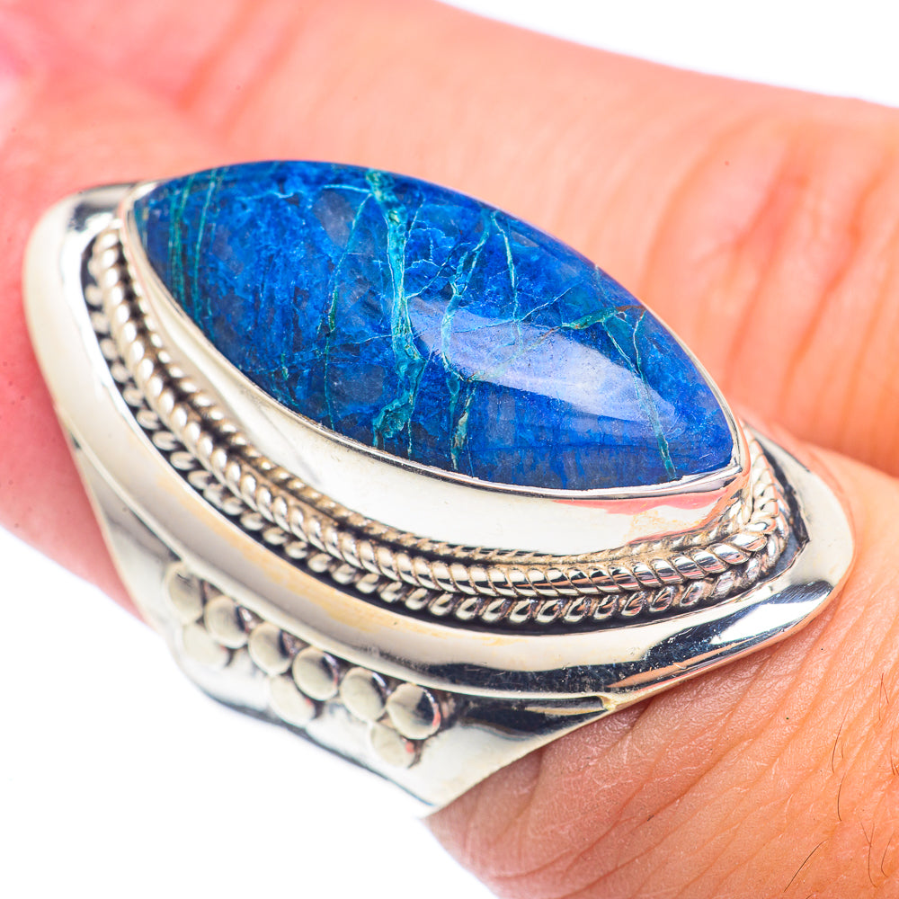Chrysocolla In Quartz Rings handcrafted by Ana Silver Co - RING71469