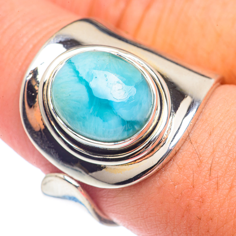 Larimar Rings handcrafted by Ana Silver Co - RING71490